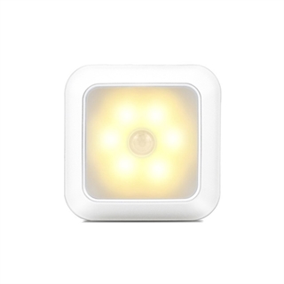 Stick-on magnet LED natlampe med bevægelsessensor - Varmt hvidt lys